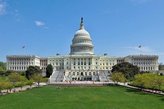 US Capitol in Washington as US midterm election spending reaches record levels