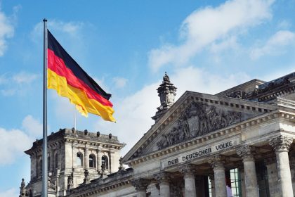 Friedrich Merz during a government announcement on Germany policy reforms