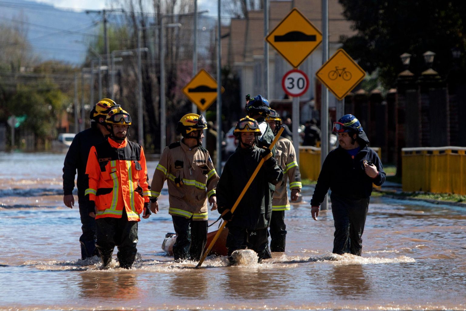 Emergency crews respond to Chile flood disaster