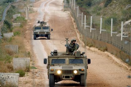 Israel border security forces deployed along the northern border following Netanyahu's order to halt southern Lebanon attacks in 2026