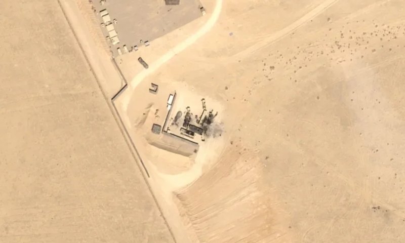 interceptor missile from Jordan air defense system destroying incoming drone
