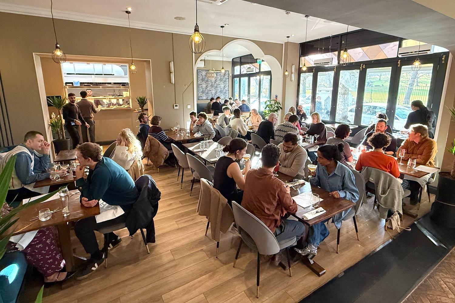 Hospitality profitability in a busy independent UK restaurant with full dining room