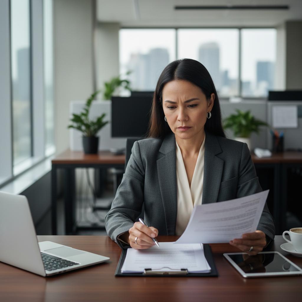 First-time company directors reviewing legal paperwork before registering a business
