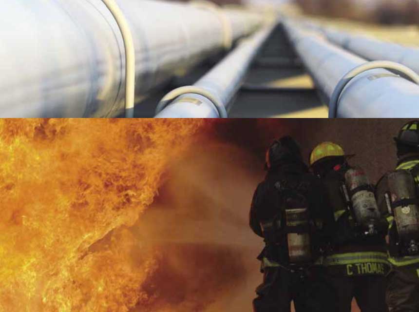 Firefighters respond to fuel supply disruption after pipeline blaze