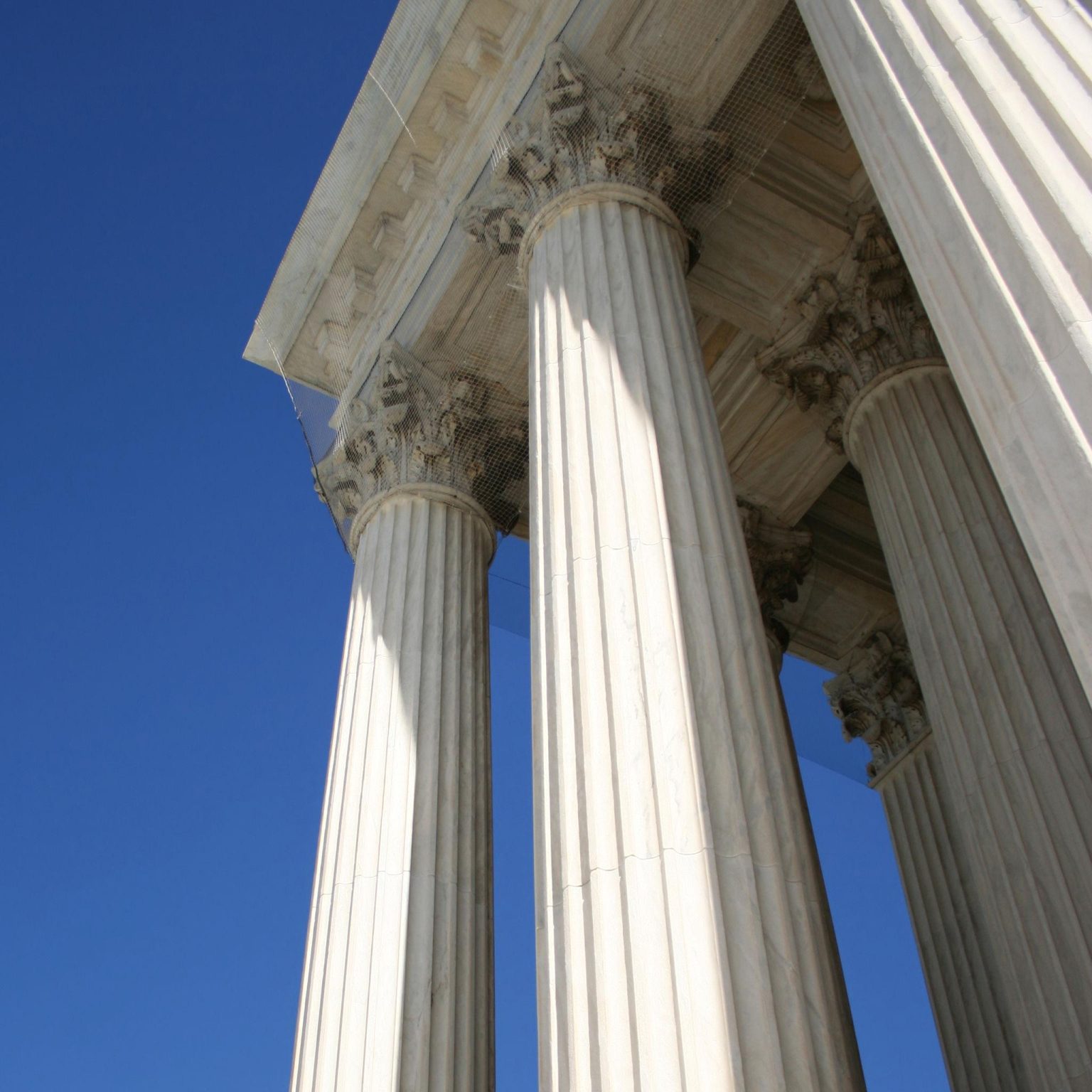 Exterior columns of the U.S. Supreme Court building ahead of the US Supreme Court next term