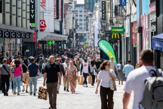 Brussels riot fears raise security concerns for retailers in the city's main shopping district.