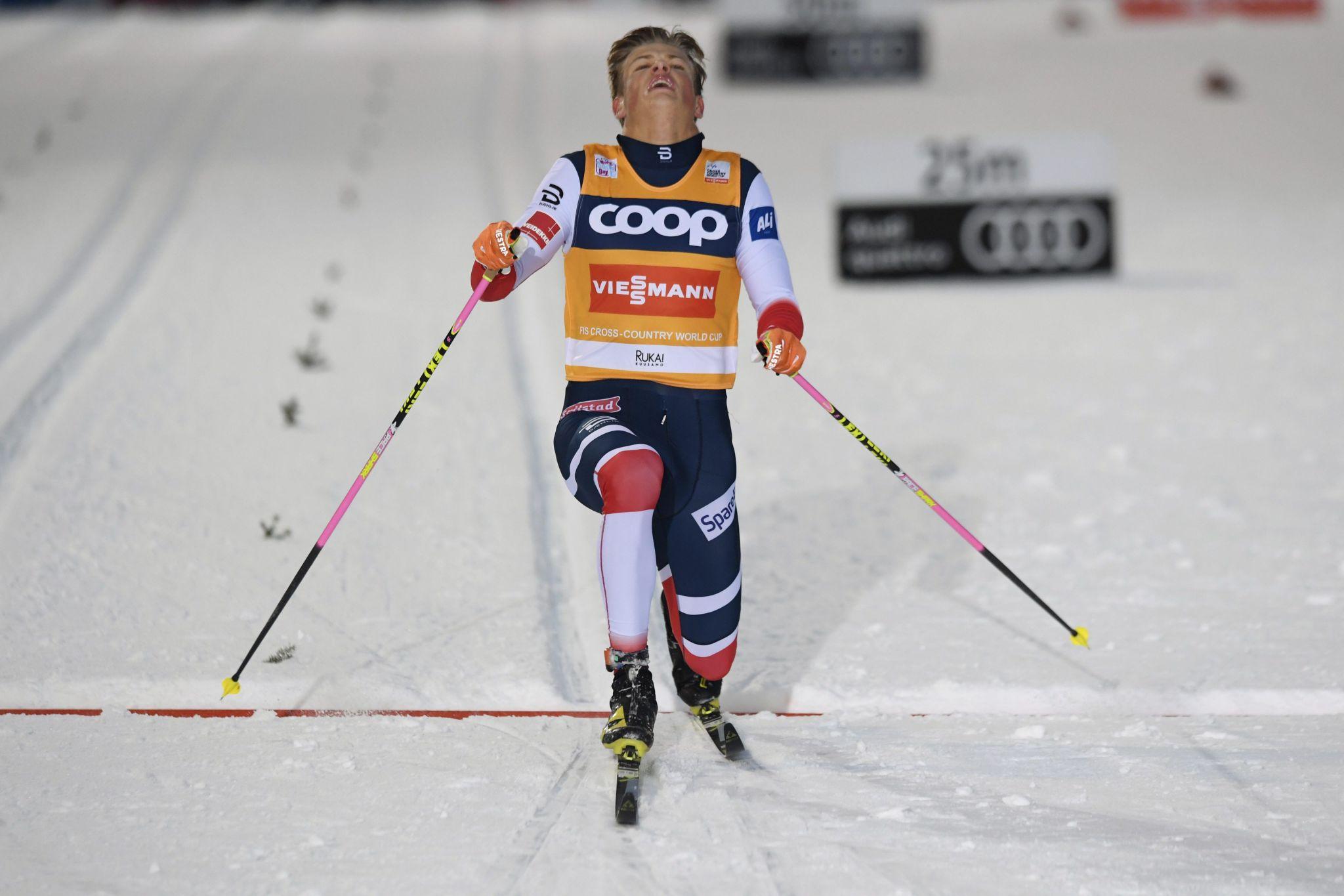 Johannes Klaebo gold medal performance in cross country skiing event
