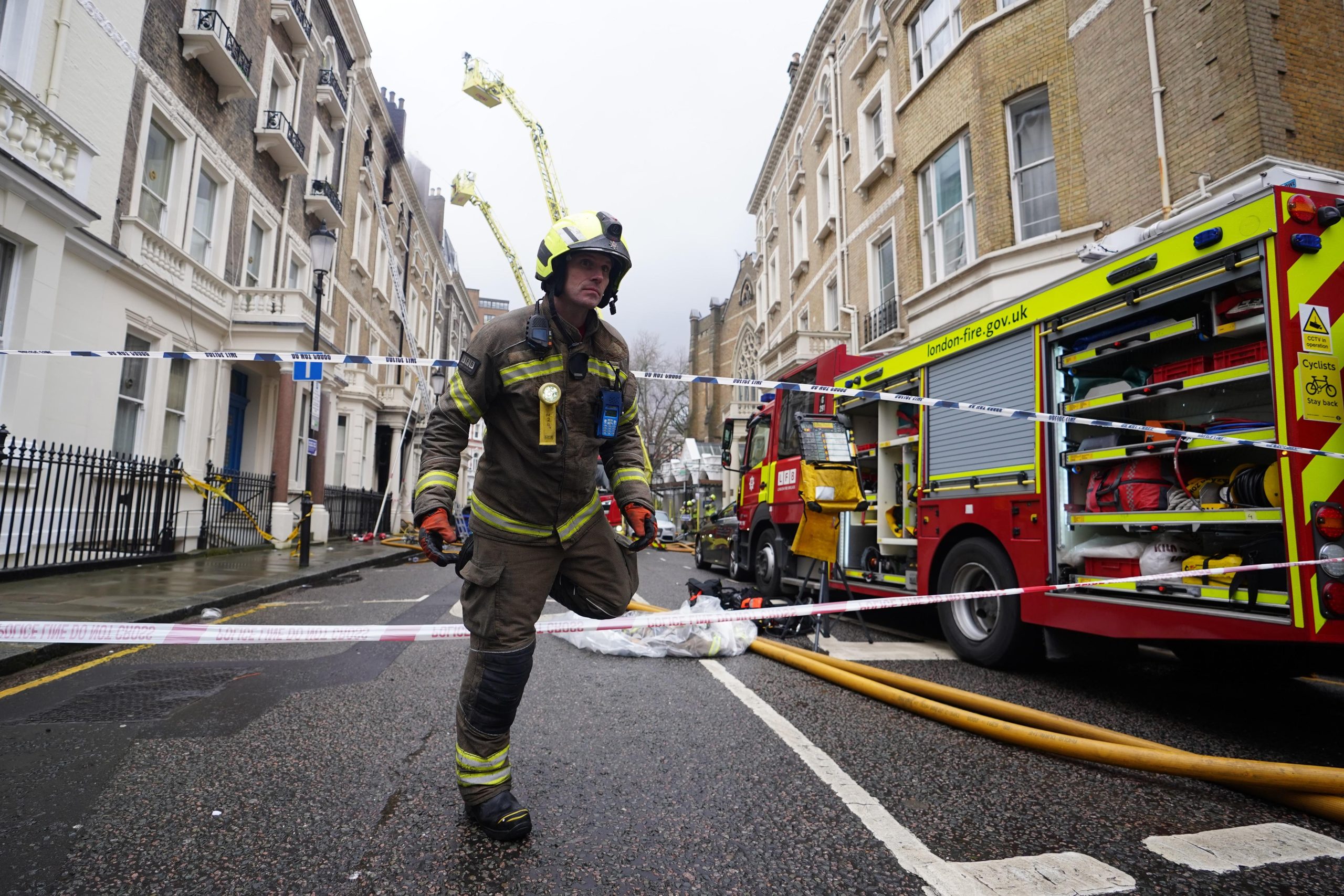 London fire investigation at the COVID-19 memorial wall in London, United Kingdom, 2026