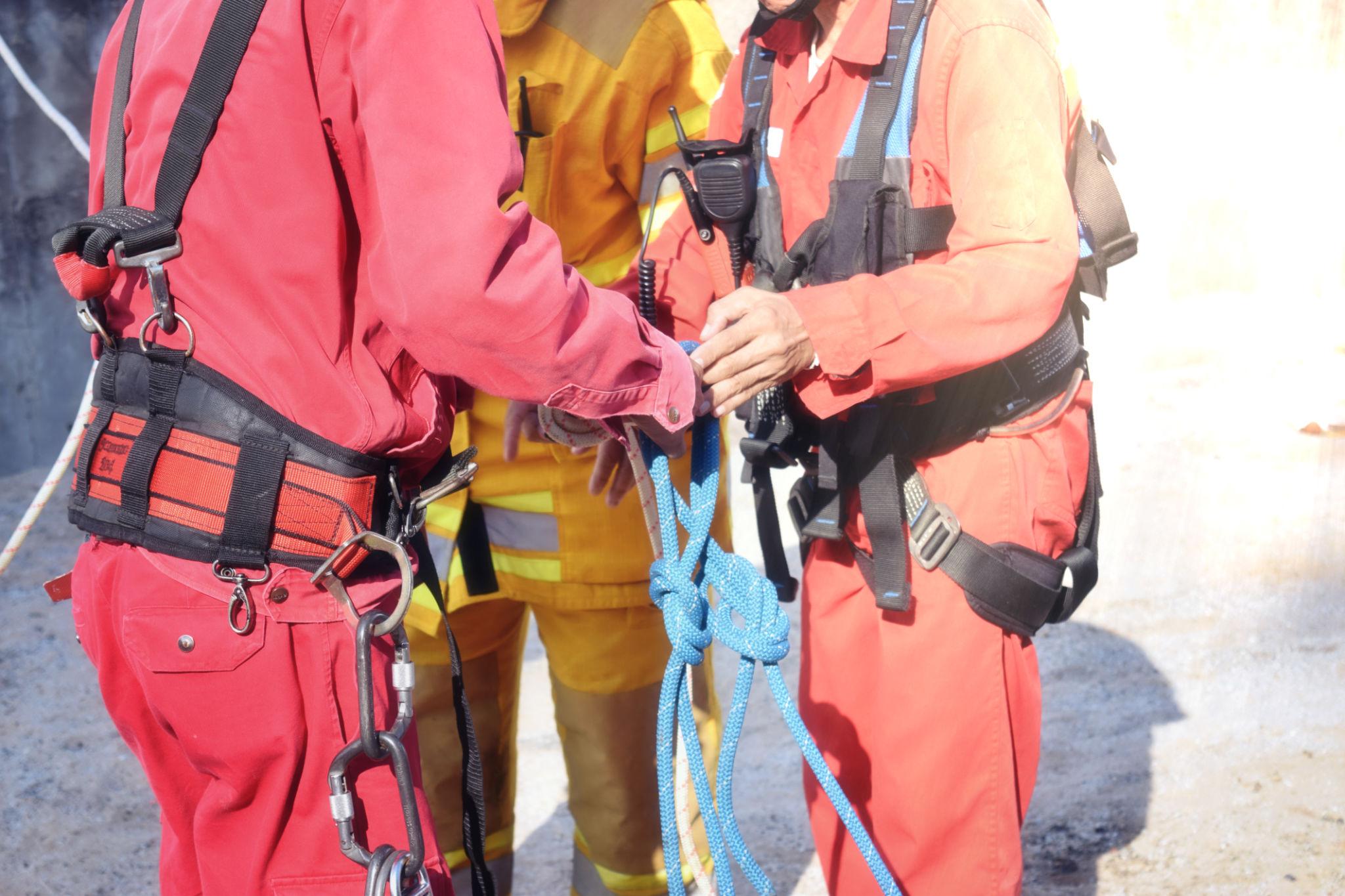 Cave entrance where Italy emergency response teams launched the rescue mission