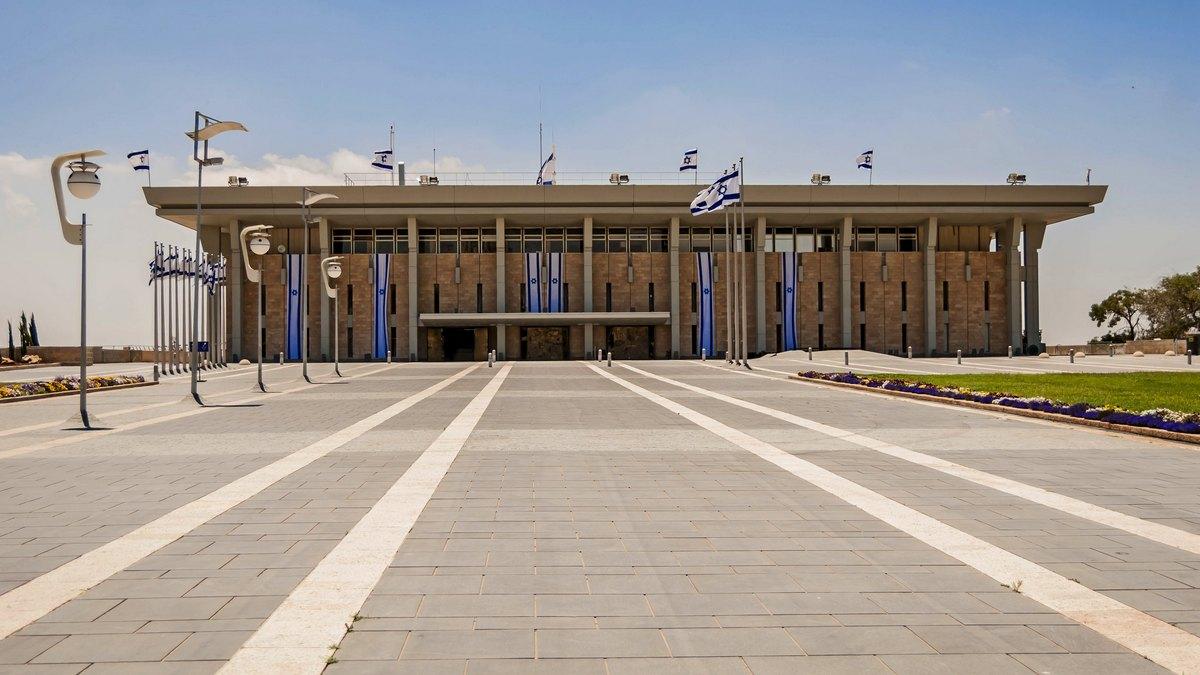 Israeli parliament in Jerusalem amid political uncertainty following election exit polls.