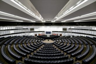 European Parliament in Strasbourg where Metsola condemned deepfake violence against women