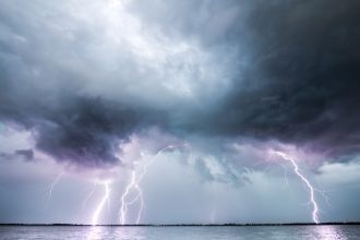 France thunderstorm warning amid lightning and severe storm conditions