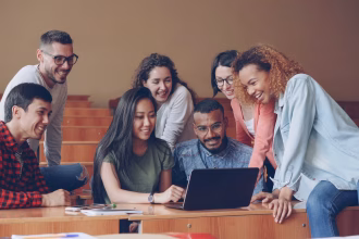 University students representing the inclusive Erasmus+ programme