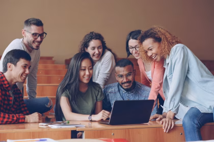 University students representing the inclusive Erasmus+ programme