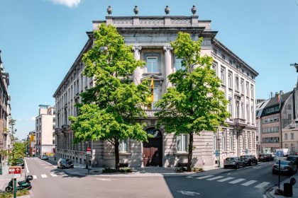 Flemish budget savings talks at the Flemish Parliament in Brussels