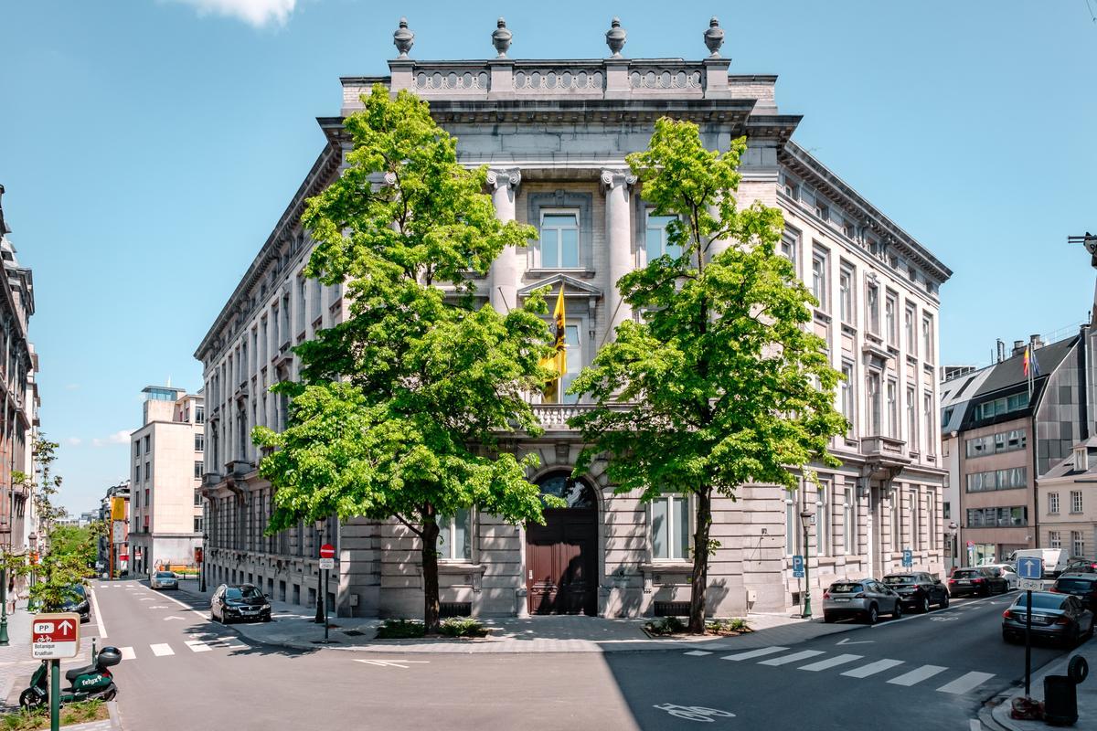 Flemish budget savings talks at the Flemish Parliament in Brussels