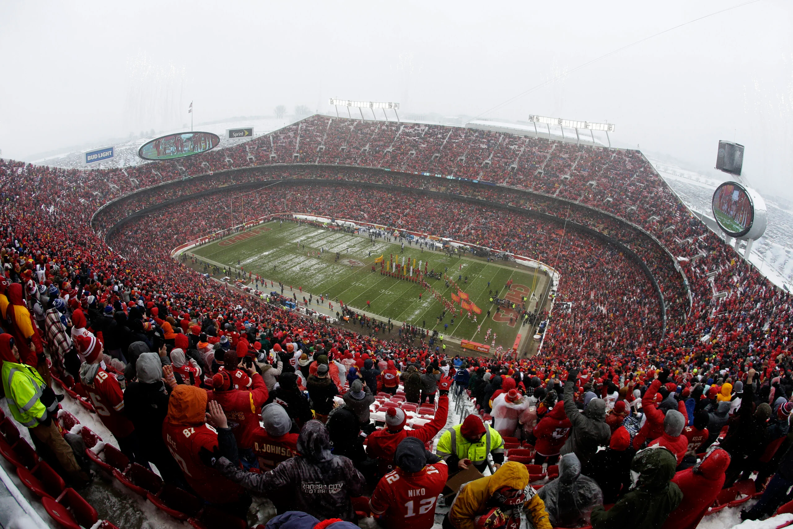 Arrowhead Stadium crowd during Chiefs playoff loss
