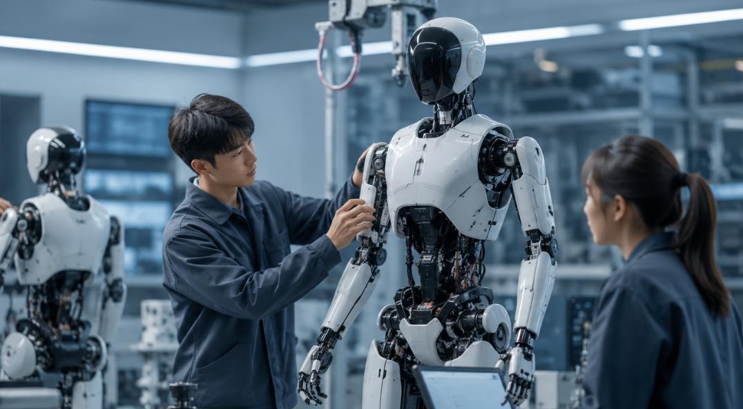 Advanced humanoid robot representing China’s development of intelligent robots for industrial applications