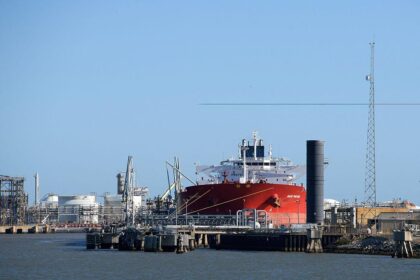 Venezuela oil exports tanker loading crude at port