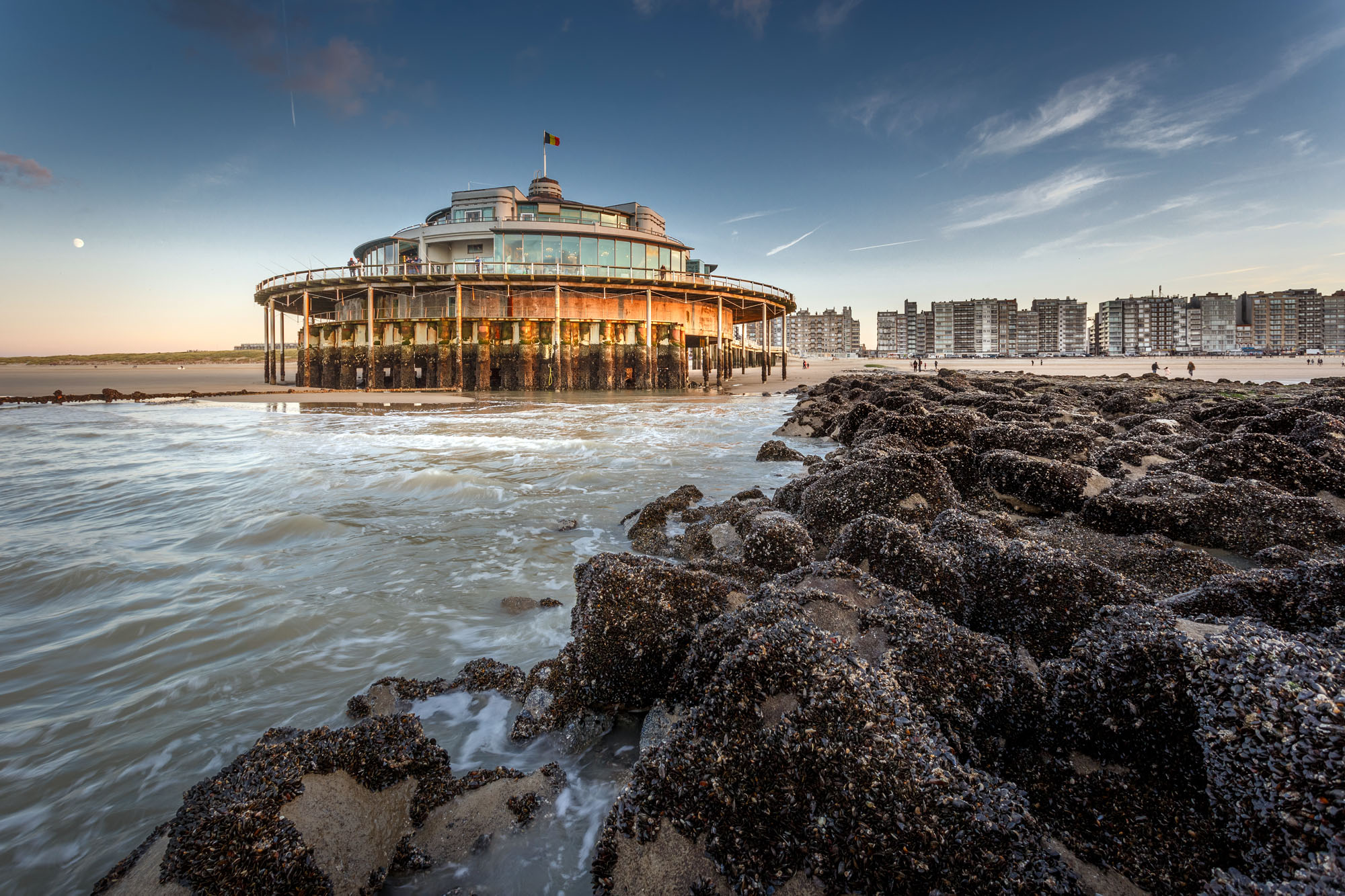historic pier extending into the North Sea in Blankenberge Belgium travel guide