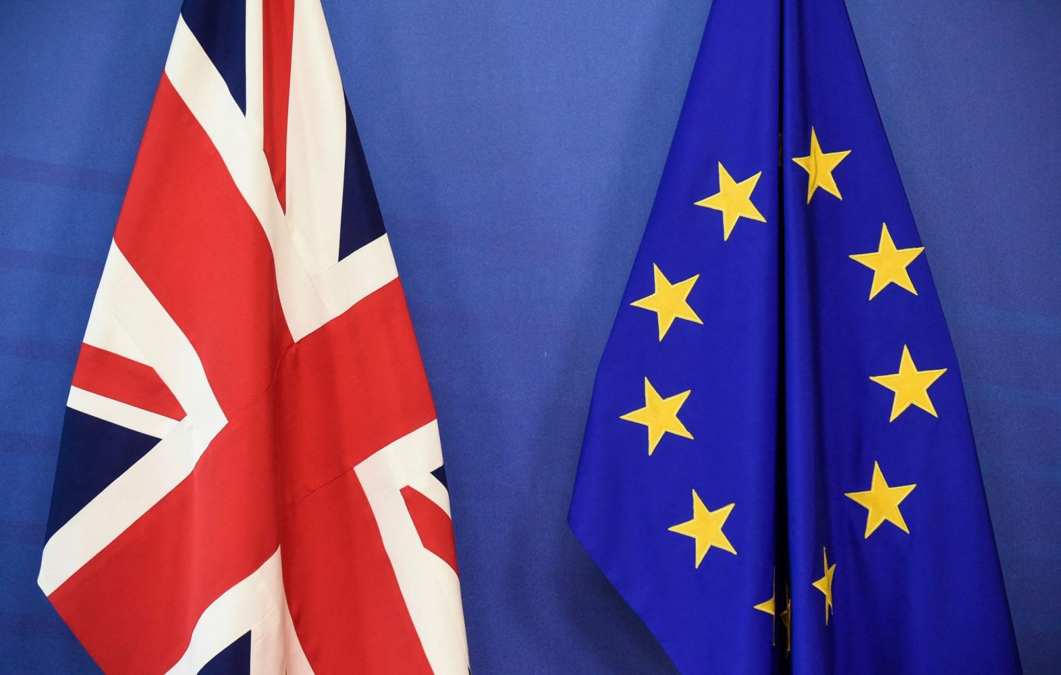 European Union flags in Brussels as UK EU rejoin debate returns to British politics