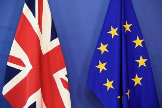 European Union flags in Brussels as UK EU rejoin debate returns to British politics