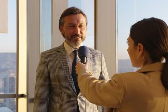 CEO participating in a media interview to support Brand trust building and corporate reputation