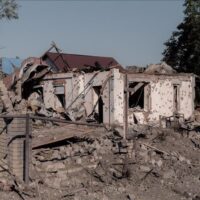 Russia Ukraine war live showing damaged village in Donetsk