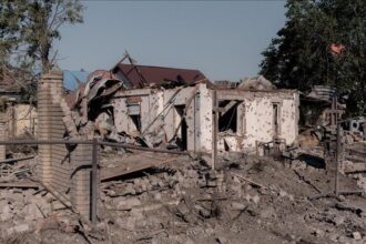 Russia Ukraine war live showing damaged village in Donetsk