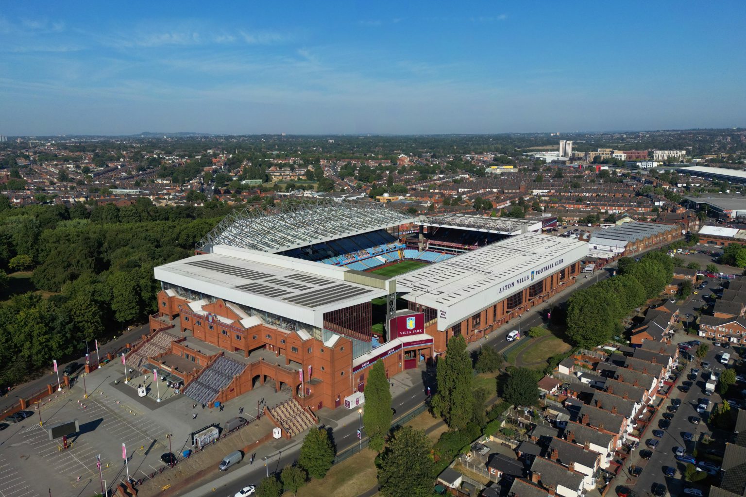 Villa Park where the Arteta Aston Villa Premier League match was played