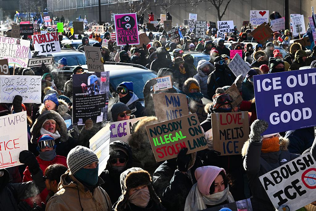 ICE protests outside federal building in Minneapolis