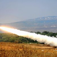 Hezbollah attacks Israel with rockets launched from southern Lebanon toward northern Israeli border
