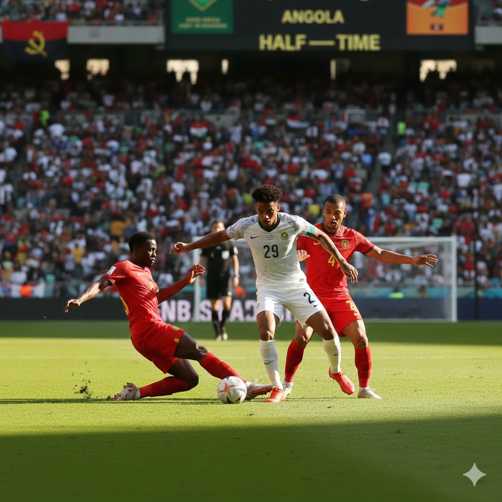 South Africa vs Angola live match action at the Africa Cup of Nations 2025 as Bafana Bafana kick off their tournament campaign