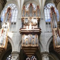 Brussels cathedral concert for Easter interior view performance