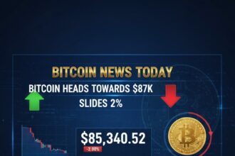 Bitcoin News Today: Bitcoin Heads Towards $87K, Slides 2%