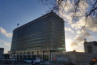 Belfius privatisation as Belfius Bank headquarters stands in Brussels Belgium