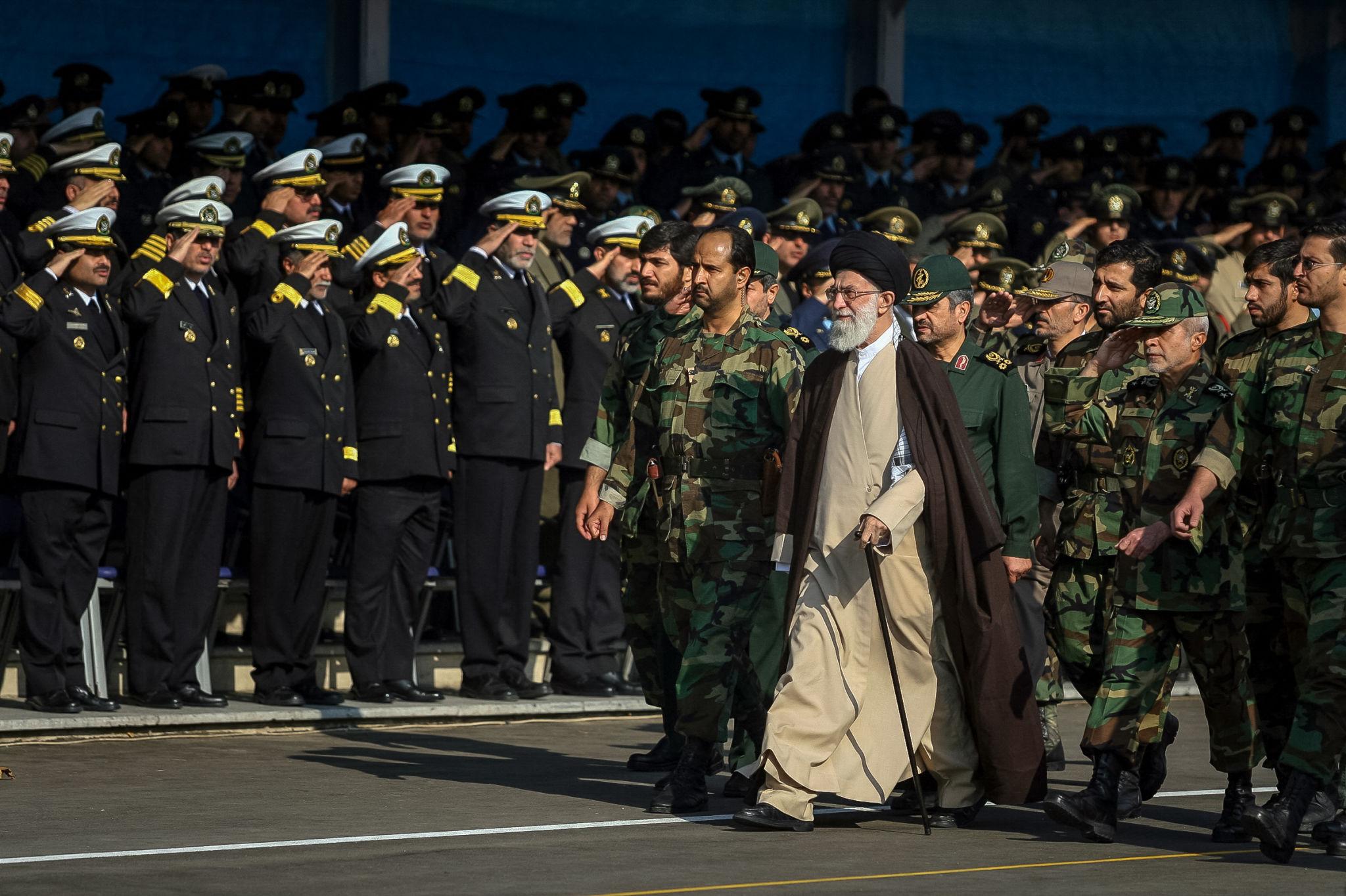 Iranian supreme leader Khamenei delivering policy address on national strategy