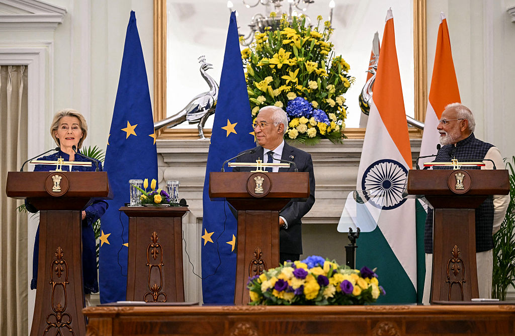 Leaders from India and the EU during India EU trade agreement talks