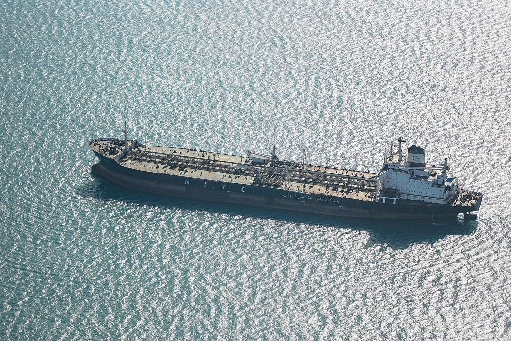 Large crude oil tanker navigating international shipping route supporting global oil supply stability