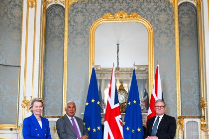 European Union and British leaders attend the 2025 EU-UK summit in London to strengthen diplomatic relations.