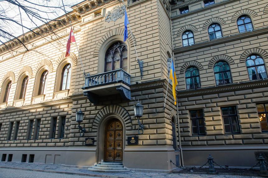 Latvia election at the Saeima parliament building in Riga